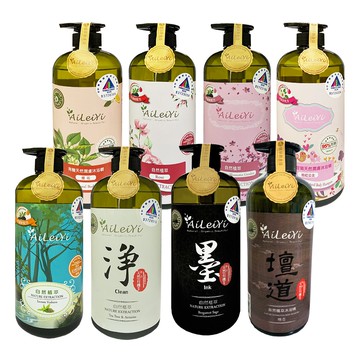 【AiLeiYi】洋甘菊潤膚沐浴精-1000ml(玫瑰/橙花/粉紅公主/檸檬馬鞭草/茶樹艾草/佛手柑鼠尾草/壇道) 1入