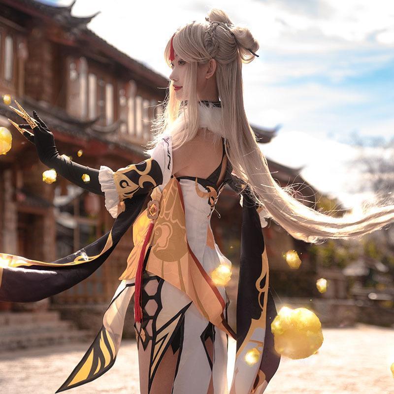 原神 凝光(ギョウコウ）紗の幽蘭 ドレス コスプレ COSPLAY - コスプレ衣装