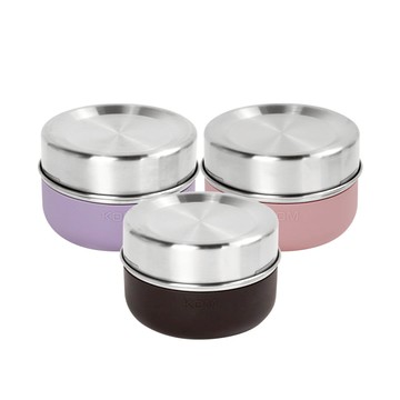 一器盒成-可微波不鏽鋼便當盒 豆沙粉