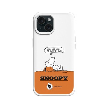 iPhone 15 SolidX 白 - 史努比 Snoopy 75th Anniversary - 75週年-休息一下