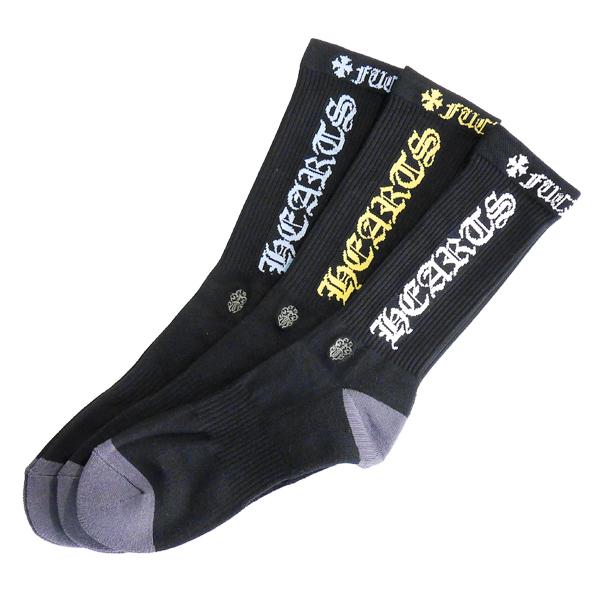 CHROME HEARTS クロムハーツ 靴下 オールドイングリッシュ ロゴ ソックス L ダガー 刺繍 SOCKS OLD ENGLISH 3PK  新作 新品 3足SET 激レア | LINEショッピング