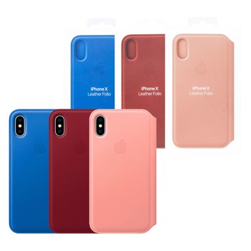 【Apple】原廠 iPhone X Leather Folio 皮革雙面夾 (台灣公司貨)