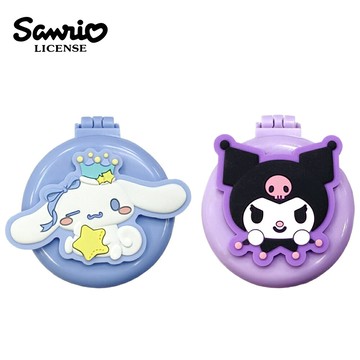 【正版授權】三麗鷗 造型氣墊鏡梳組 摺疊梳 氣墊梳 梳子 按摩氣墊梳 隨身鏡 大耳狗 酷洛米