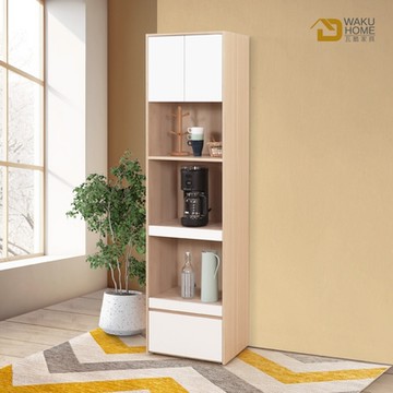 WAKUHOME 瓦酷家具Ollie日式北歐風2尺電器櫃-寬60*深40*高200cm