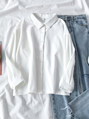 春秋新款法式白襯衫外套女裝設計感小眾長袖港味秋春別致上衣