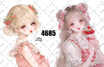 original sticker no.4685 人物貼紙 原創貼紙 原創人物貼紙 裝飾貼紙 cotton melody