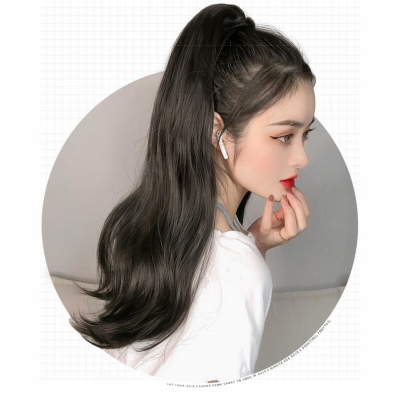 ウィッグ ポニーテール ロング エクステ つけ毛 ストレート クリップ式 ポイントウィッグ ワンタッチエクステ wig 和装 ダンス 通販 LINE ポイント最大GET LINEショッピング