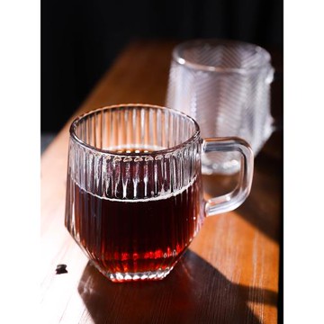 創意家用玻璃杯帶手柄宿舍女夏小眾設計高級感喝水杯子茶杯ins風