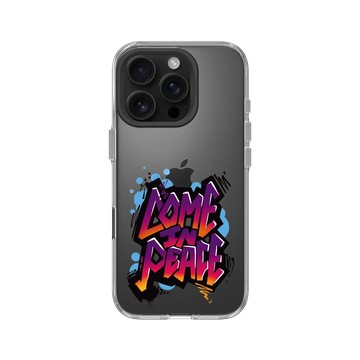 iPhone 16 Pro Clear Case（相機按鈕） 透明 - Graffiti / 街頭塗鴉 - 我為和平而來