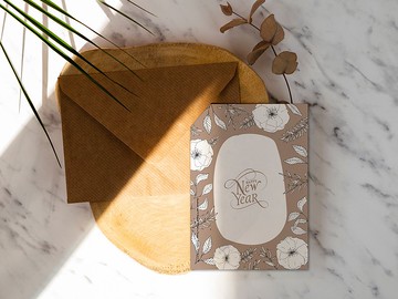 花樣年華新年卡【CM20024】洛可可草莓手創 卡片明信片含信封