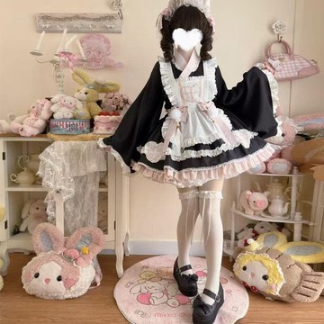 【川澤百貨】原創設計甜喵護士Lolita洋裝 甜美和風女僕裝 連衣裙夏