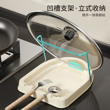 🛒臺灣24h🌳鍋蓋架廚房炒菜放勺子筷子鍋鏟立架可摺疊鍋蓋瀝水收納置物架