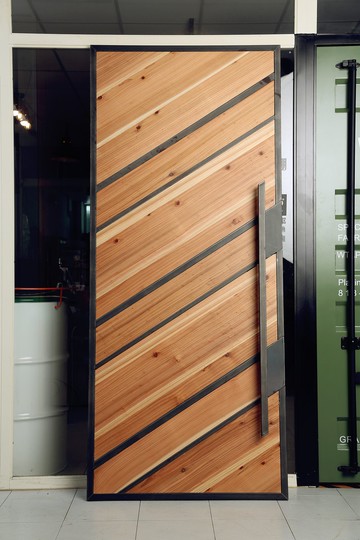 工業風原鐵色斜紋造型鐵門**歡迎客製化製做