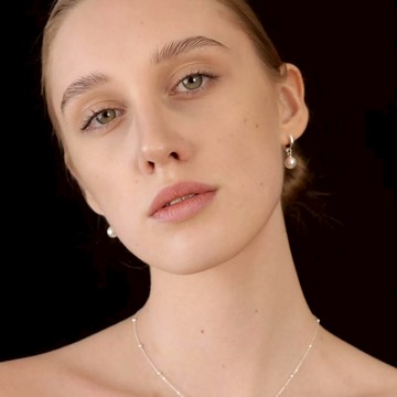 GINYA 浮光映月 Moonlit Lustre 925純銀珍珠耳環