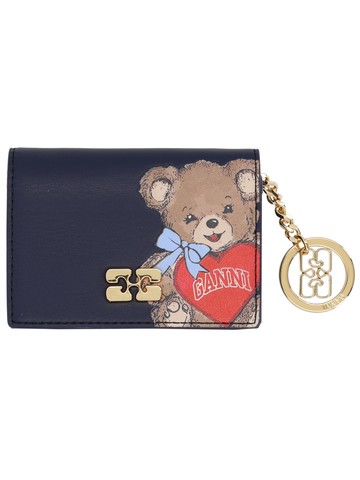 ganni "joy bear" card holder