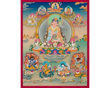 24K純金精美上師唐卡