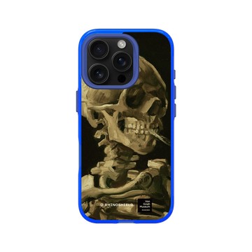 iPhone 16 Pro Clear 激光藍 - Van Gogh Museum - Crâne de squelette fumant une cigarette