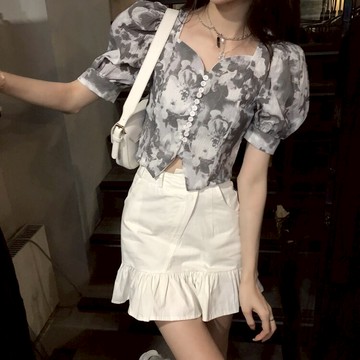 氣質白色a字半身裙女夏季年新款韓版高腰顯瘦百搭休閑短裙潮