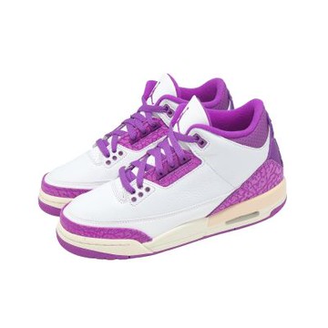 Nike 休閒鞋 Air Jordan 3 Retro GS 大童 女鞋 白 紫 小丑 喬丹 AJ3 HQ0784-100