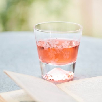 日本製富士山雕花威士忌杯-櫻花豪華款 單一規格