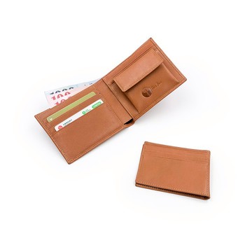 手工植鞣羊皮-小羊皮短夾-零錢款 leather wallet