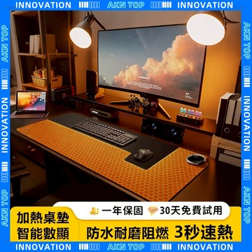 【AKN】X101 滑鼠墊 桌墊「智能定時速熱」過熱保護 阻燃防燙 110V 電腦桌墊 電競滑鼠墊 辦公桌墊 皮革桌墊
