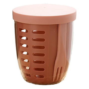 Cooksy 多用途可瀝水保鮮盒/廚房收納盒水果盒 12.5 x 10.5cm  粉色  1個