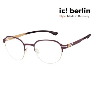 【ic! berlin】Ari Bordeaux/Rose Gold 德國薄鋼眼鏡 公司貨 台南時代 蔡司優視力專家