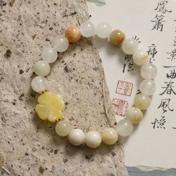 【水星記】新中式 天然石冰糖雪梨古風串珠手鍊