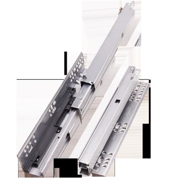 抽屜軌道 固特按彈三節櫥櫃導軌按壓反彈抽屜軌道加厚家具靜音托底隱藏滑軌【MJ8977】