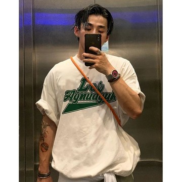 100%純棉美式創意字母印花痞帥炸街T恤男夏季寬鬆百搭短袖ins潮牌
