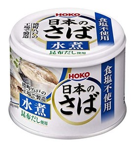 宝幸 日本のさば水煮 食塩不使用 昆布だし使用 190Ｇ×24缶 190グラム (X 24)