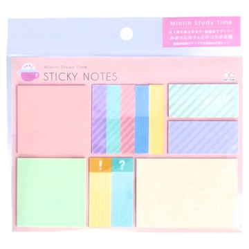 sun-star Miorin Study Time 便利貼套組 硬挺紙張小巧便攜  多色  1組  180張