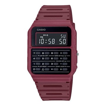 CASIO Quartz Waterproof Sports Unisex Mens Dark Red Digital