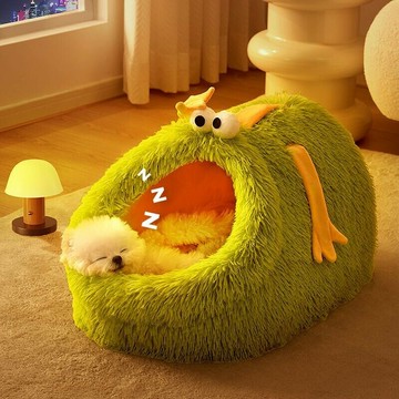 狗窩冬天保暖可拆洗中小型犬泰迪窩封閉式安全感狗屋貓窩四季通用貓窩 狗窩 保暖寵物屋 寵物深度睡眠 寵物窩溫暖過冬厚實保暖