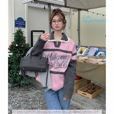 モヘア アンゴラ風 花柄 セーター 韓国 オルチャン 原宿系 ガーストリート K-POP レディース 衣装 r400