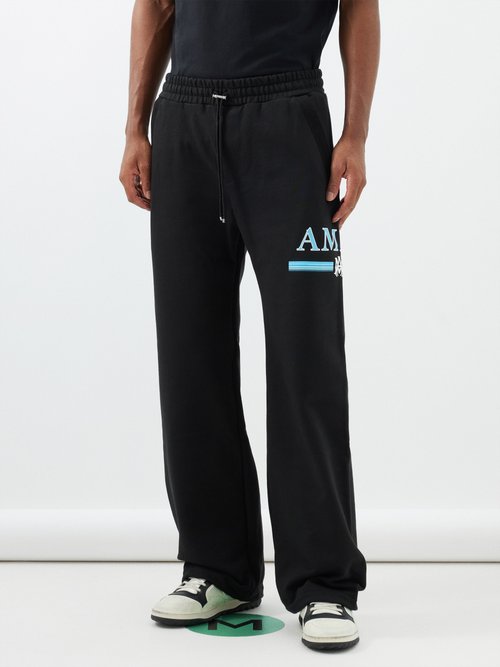 Amiri - Logo-print Cotton-jersey Track Pants - Mens - Black
