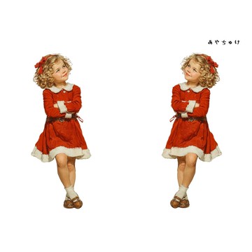 【11月新品2】08-108-0218 人物貼紙 聖誕復古風