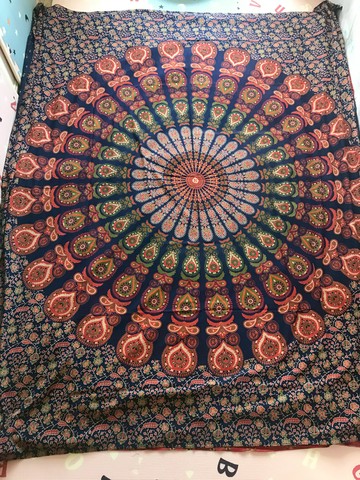 尾單現貨東南亞風家居掛布掛毯印度進口床單純棉背景布沙發布