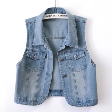 百搭休閑牛仔馬甲背心女春夏2025新款無袖短款外套外搭坎肩搭裙子