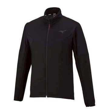 Mizuno 美津濃【授權經銷】 男款 防風外套 立領 運動 訓練 合身 黑 32ME253009