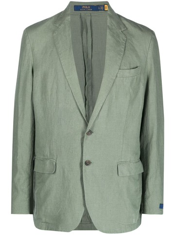 Polo Ralph Lauren - single-breasted blazer - men - Viscose/Linen/Flax - L - Green
