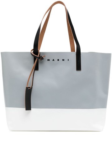 Marni - large Tribeca tote bag - women - Polyurethane/Cupro - One Size - Grey