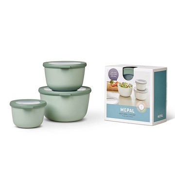 【下殺75折】荷蘭 Mepal 圓形密封保鮮盒三件禮盒組(深型)