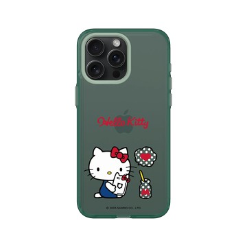 iPhone 15 Pro Max Clear 憂墨綠 - 三麗鷗-Hello Kitty - 打電話