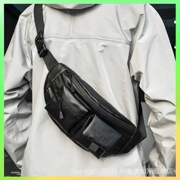 🔥臺灣出貨 手機腰包男款日係休閒胸包ins潮牌防水運動騎行斜挎包男生單肩包 限時特賣X315-8-C