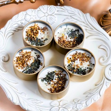 天然大豆蠟燭 金錢招財香氛魔法蠟燭 鐵盒款 單顆蠟燭