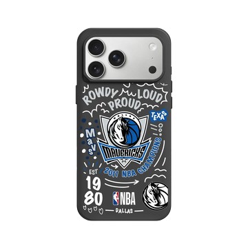 iPhone 17 Pro Max SolidX 黑 - NBA - 塗鴉系列-達拉斯獨行俠 Dallas Mavericks - Graffiti