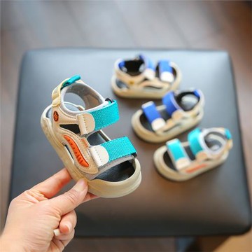 男寶寶涼鞋1一3歲軟底防滑嬰兒鞋子夏季兒童學步鞋包頭防踢男童鞋