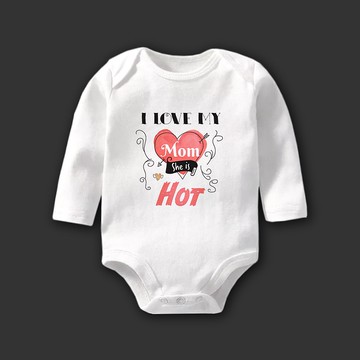 我愛我媽她很正 長袖包屁衣 嬰兒 新生兒 彌月 滿月 禮物